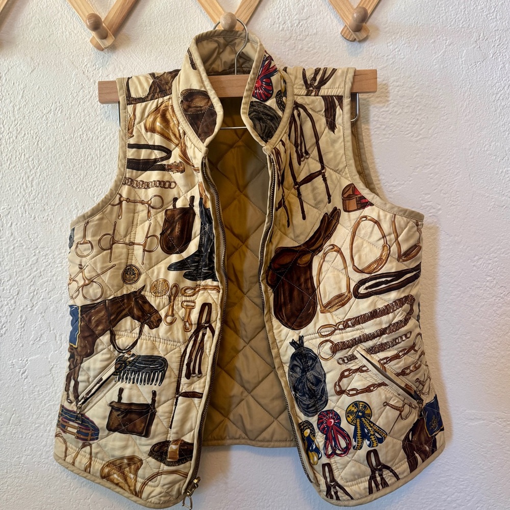 VTG Lauren By Ralph Lauren Reversible Vest RARE Equestrian English Saddle Horse